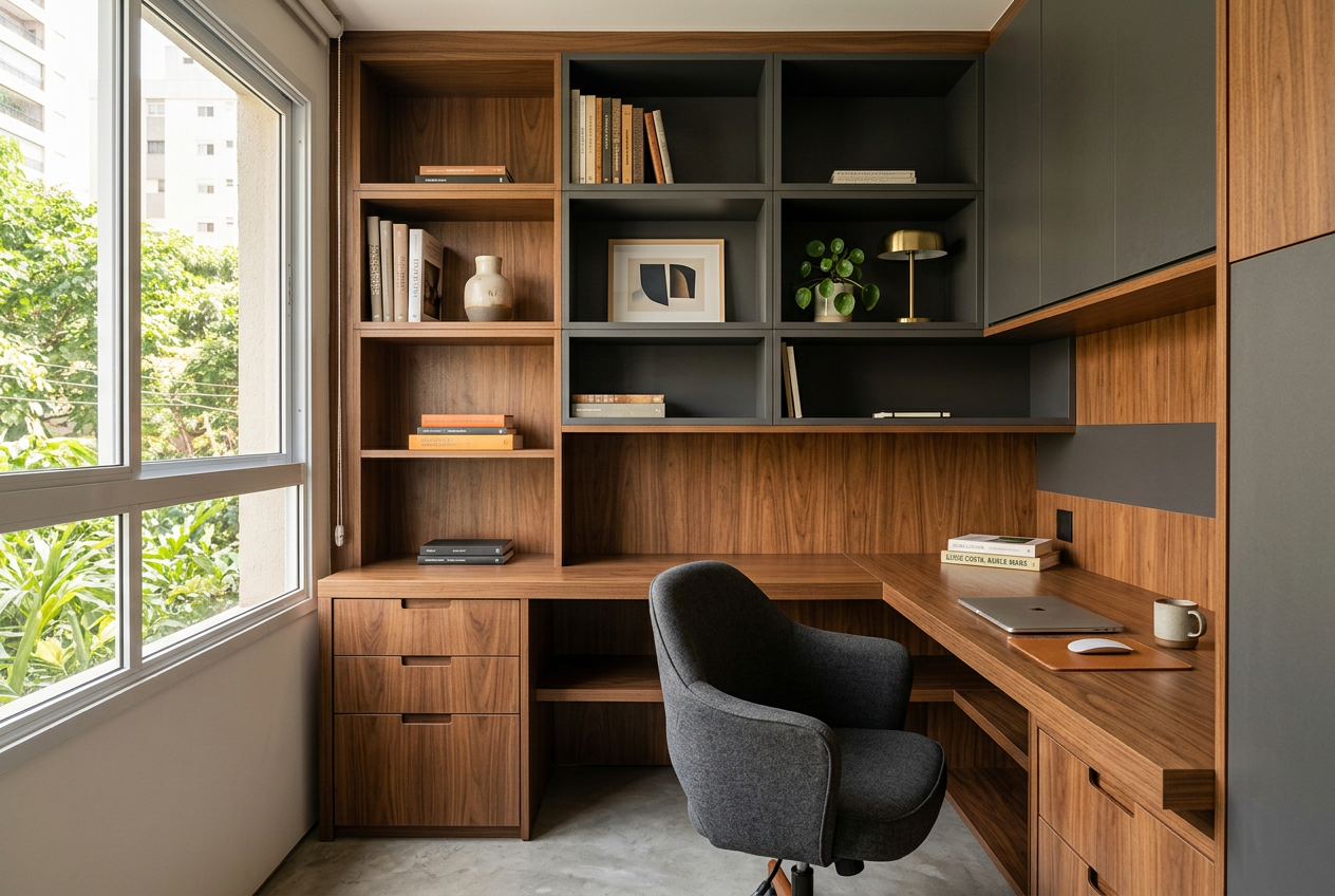 Conceito visual de home office planejado